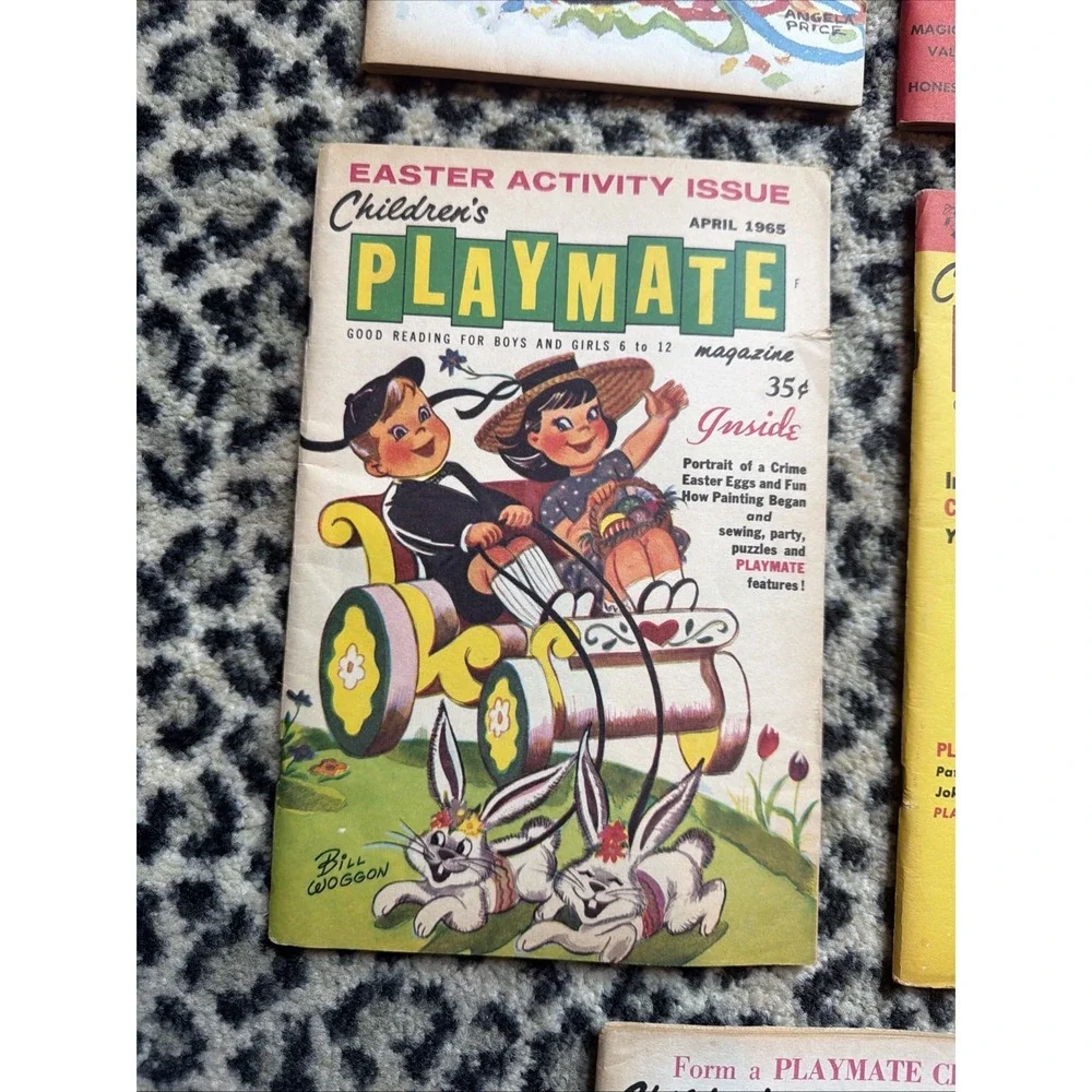 VTG Lot of 8 Children's Playmate Magazines 1965 (no Nov,Dec) Puzzles Great Pics